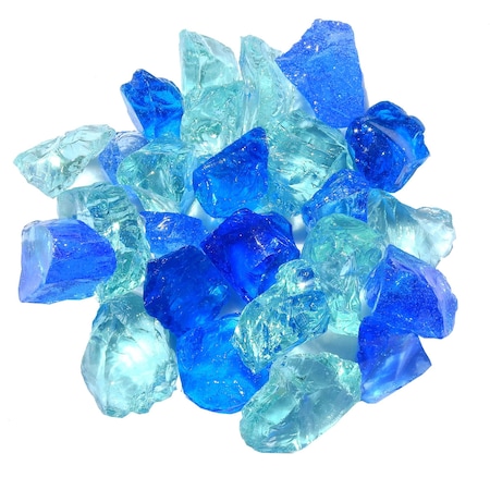 Hiland 30-50mm Landscape Recycled Glass in Bahama Blend LR30-GLASS-BB